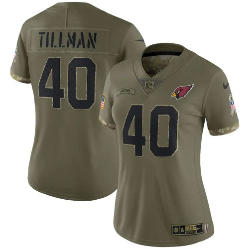 Arizona Arizona Cardinals #40 Pat Tillman Nike Women's 2022 Salute To Service Limited Jersey - Olive Womens