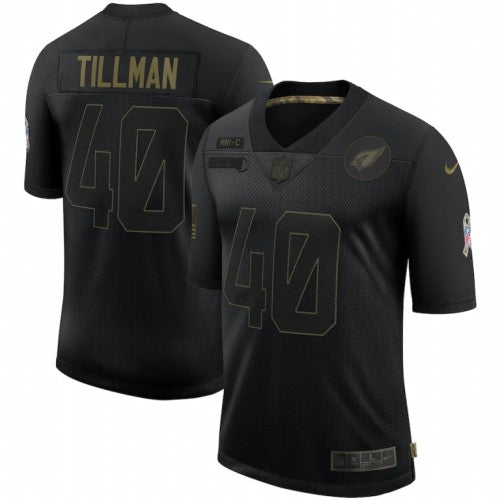 Arizona Arizona Cardinals #40 Pat Tillman Nike 2020 Salute To Service Retired Limited Jersey Black Men's