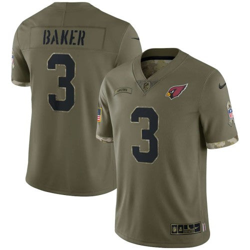Arizona Arizona Cardinals #3 Budda Baker Nike Men's 2022 Salute To Service Limited Jersey - Olive Men's