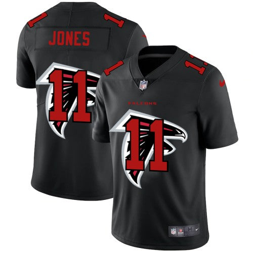 Atlanta Atlanta Falcons #11 Julio Jones Men's Nike Team Logo Dual Overlap Limited NFL Jersey Black Men's
