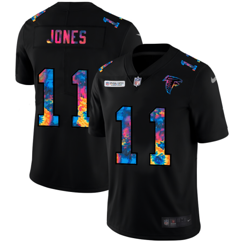 Atlanta Atlanta Falcons #11 Julio Jones Men's Nike Multi-Color Black 2020 NFL Crucial Catch Vapor Untouchable Limited Jersey Men's