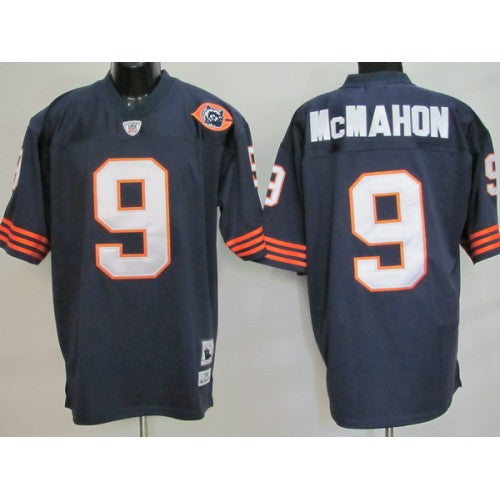 Mitchell & Ness Chicago Bears #9 Jim McMahon Blue With Big Number Stitched Throwback NFL Jersey Men's