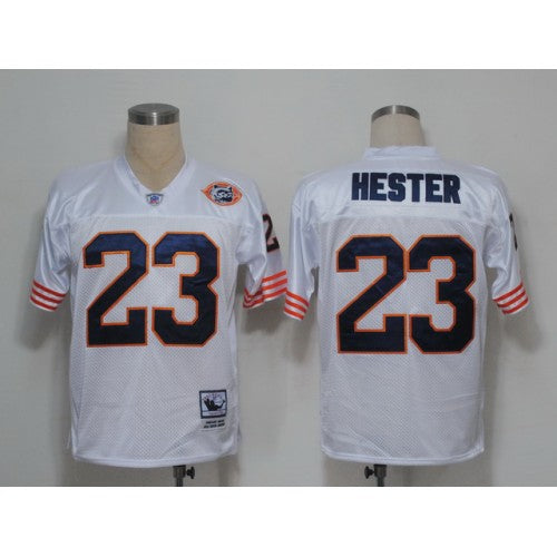 Mitchell and Ness Chicago Bears #23 Devin Hester White Big No. Stitched NFL Jersey Men's