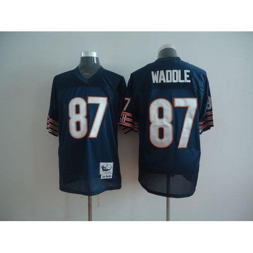 Mitchell And Ness Chicago Bears #87 Tom Waddle Blue Throwback Stitched NFL Jersey Men's