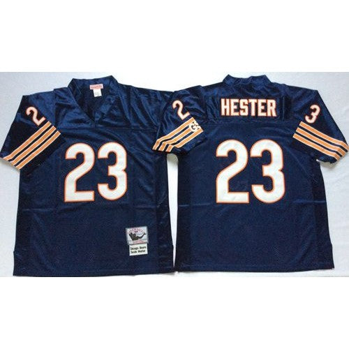 Mitchell&Ness Chicago Bears #23 Devin Hester Blue Small No. Throwback Stitched NFL Jersey Men's