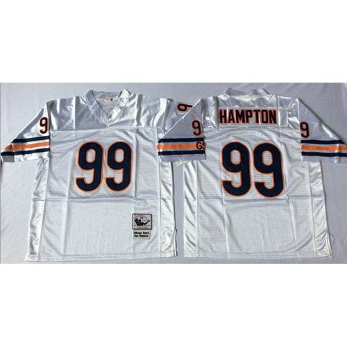 Mitchell&Ness Chicago Bears #99 Dan Hampton White Small No. Throwback Stitched NFL Jersey Men's