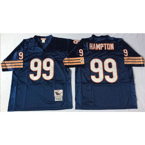 Mitchell&Ness Chicago Bears #99 Dan Hampton Blue Small No. Throwback Stitched NFL Jersey Men's