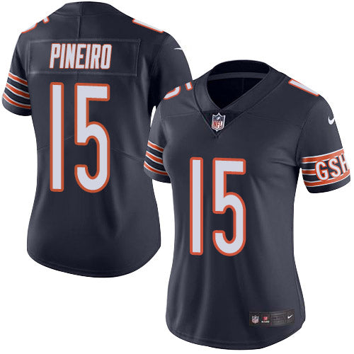 Nike Chicago Bears #15 Eddy Pineiro Navy Blue Team Color Women's Stitched NFL Vapor Untouchable Limited Jersey Womens