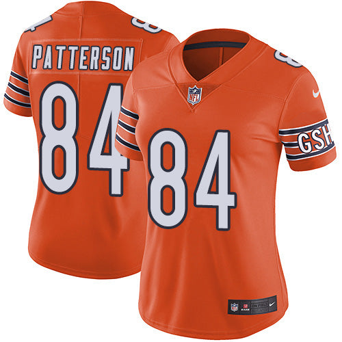 Nike Chicago Bears #84 Cordarrelle Patterson Orange Women's Stitched NFL Limited Rush Jersey Womens