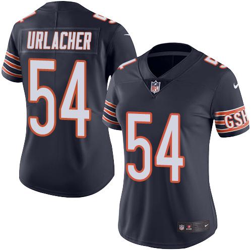 Nike Chicago Bears #54 Brian Urlacher Navy Blue Team Color Women's Stitched NFL Vapor Untouchable Limited Jersey Womens