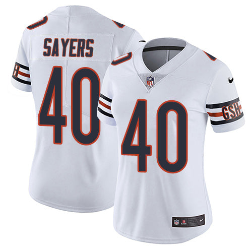 Nike Chicago Bears #40 Gale Sayers White Women's Stitched NFL Vapor Untouchable Limited Jersey Womens