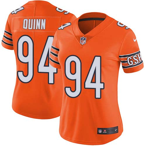 Nike Chicago Bears #94 Robert Quinn Orange Women's Stitched NFL Limited Rush Jersey Womens