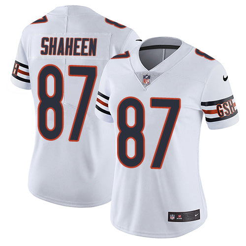 Nike Chicago Bears #87 Adam Shaheen White Women's Stitched NFL Vapor Untouchable Limited Jersey Womens