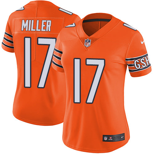 Nike Chicago Bears #17 Anthony Miller Orange Women's Stitched NFL Limited Rush Jersey Womens