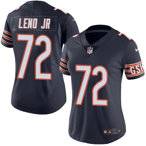 Nike Chicago Bears #72 Charles Leno Jr Navy Blue Team Color Women's Stitched NFL Vapor Untouchable Limited Jersey Womens