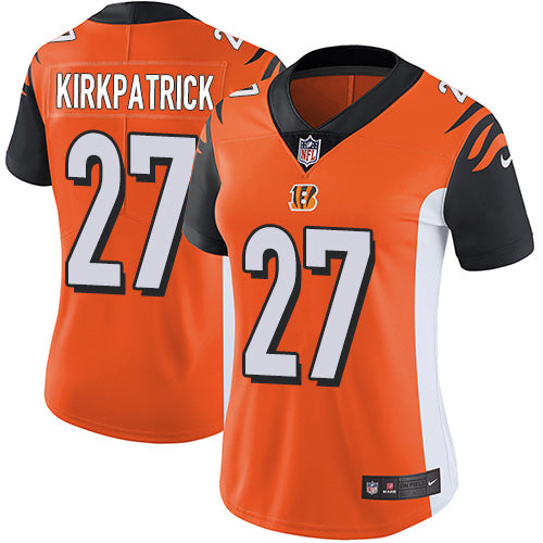 Nike Cincinnati Bengals #27 Dre Kirkpatrick Orange Alternate Women's Stitched NFL Vapor Untouchable Limited Jersey Womens