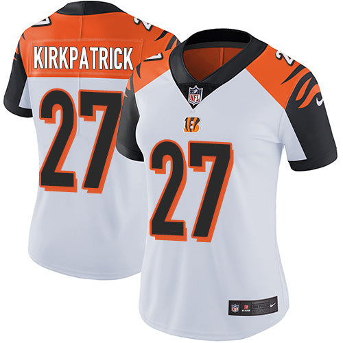 Nike Cincinnati Bengals #27 Dre Kirkpatrick White Women's Stitched NFL Vapor Untouchable Limited Jersey Womens