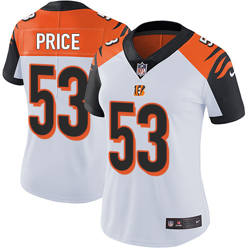 Nike Cincinnati Bengals #53 Billy Price White Women's Stitched NFL Vapor Untouchable Limited Jersey Womens