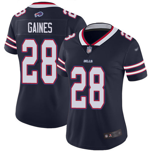 Nike Buffalo Bills #28 E.J. Gaines Navy Women's Stitched NFL Limited Inverted Legend Jersey Womens