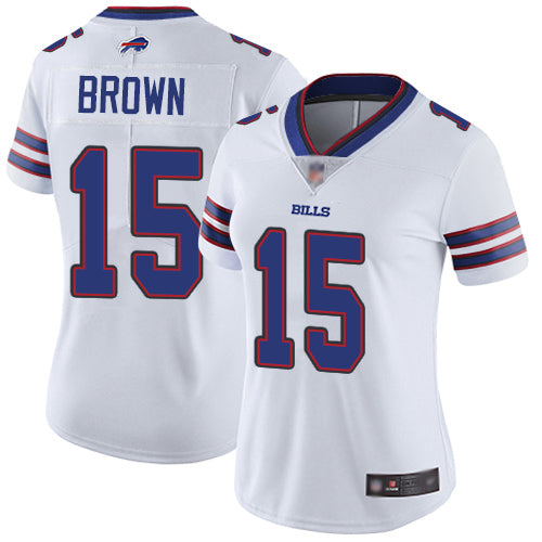 Nike Buffalo Bills #15 John Brown White Women's Stitched NFL Vapor Untouchable Limited Jersey Womens