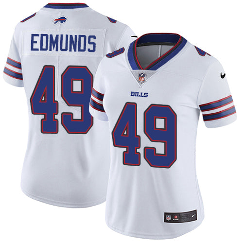 Nike Buffalo Bills #49 Tremaine Edmunds White Women's Stitched NFL Vapor Untouchable Limited Jersey Womens