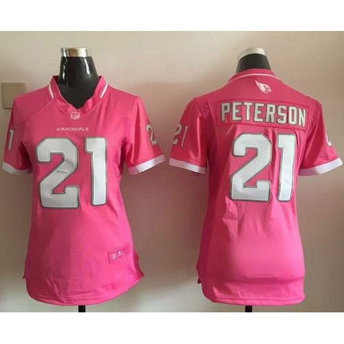 Nike Arizona Cardinals #21 Patrick Peterson Pink Women's Stitched NFL Elite Bubble Gum Jersey Womens