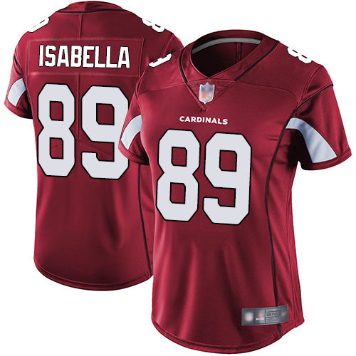 Nike Arizona Cardinals #89 Andy Isabella Red Team Color Women's Stitched NFL Vapor Untouchable Limited Jersey Womens