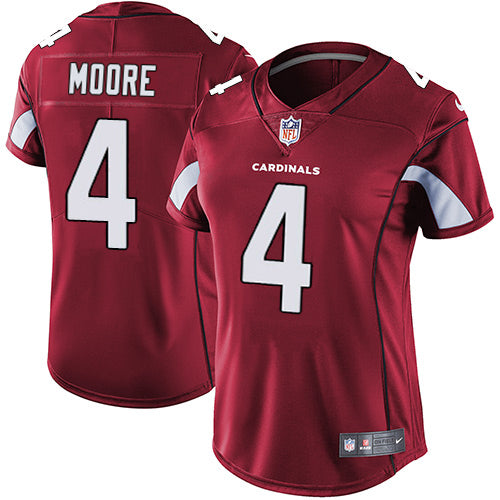 Nike Arizona Cardinals #4 Rondale Moore Red Team Color Women's Stitched NFL Vapor Untouchable Limited Jersey Womens