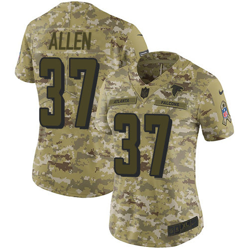 Nike Atlanta Falcons #37 Ricardo Allen Camo Women's Stitched NFL Limited 2018 Salute to Service Jersey Womens