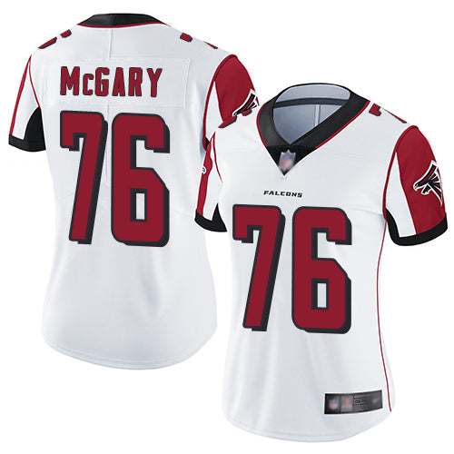 Nike Atlanta Falcons #76 Kaleb McGary White Women's Stitched NFL Vapor Untouchable Limited Jersey Womens