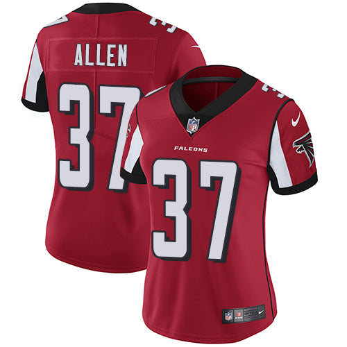 Nike Atlanta Falcons #37 Ricardo Allen Red Team Color Women's Stitched NFL Vapor Untouchable Limited Jersey Womens