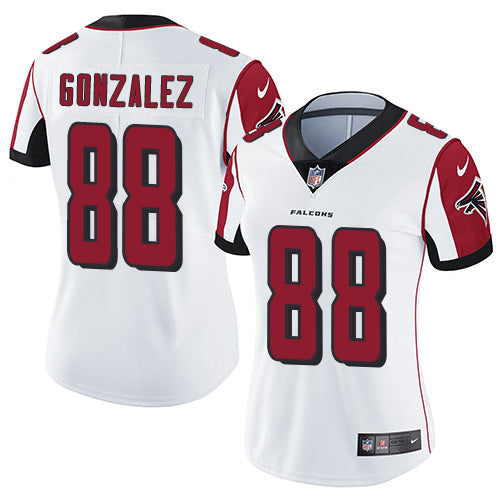 Nike Atlanta Falcons #88 Tony Gonzalez White Women's Stitched NFL Vapor Untouchable Limited Jersey Womens