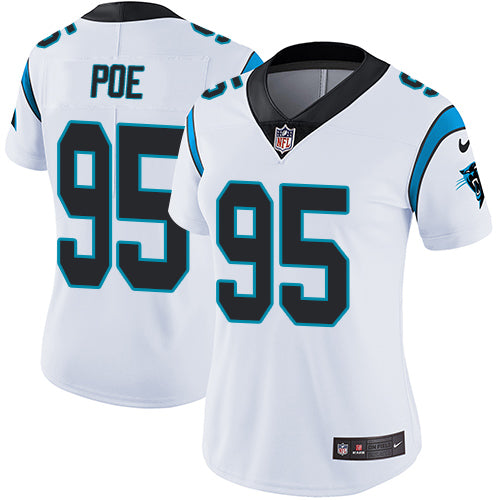 Nike Carolina Panthers #95 Dontari Poe White Women's Stitched NFL Vapor Untouchable Limited Jersey Womens