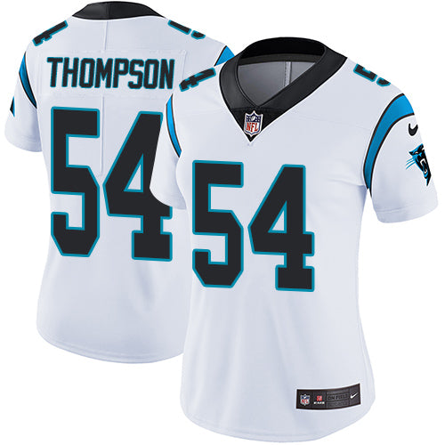 Nike Carolina Panthers #54 Shaq Thompson White Women's Stitched NFL Vapor Untouchable Limited Jersey Womens