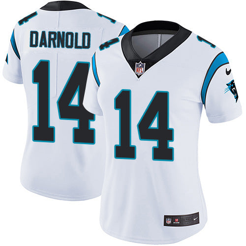 Nike Carolina Panthers #14 Sam Darnold White Women's Stitched NFL Vapor Untouchable Limited Jersey Womens