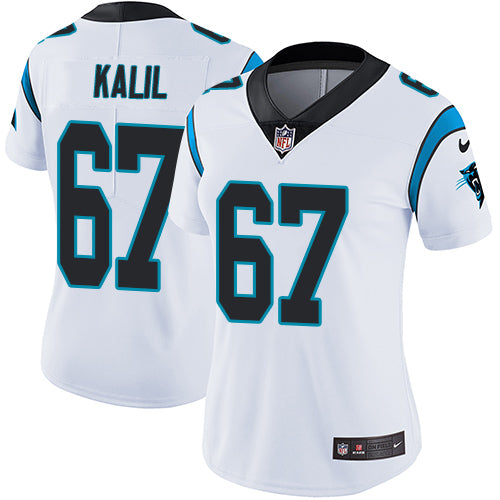 Nike Carolina Panthers #67 Ryan Kalil White Women's Stitched NFL Vapor Untouchable Limited Jersey Womens