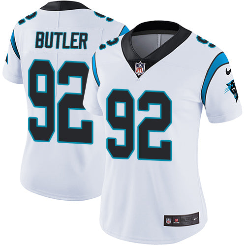 Nike Carolina Panthers #92 Vernon Butler White Women's Stitched NFL Vapor Untouchable Limited Jersey Womens