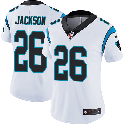 Nike Carolina Panthers #26 Donte Jackson White Women's Stitched NFL Vapor Untouchable Limited Jersey Womens