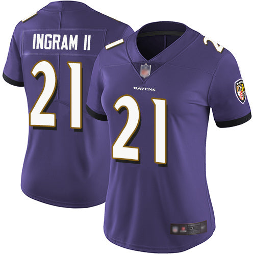 Nike Baltimore Ravens #21 Mark Ingram II Purple Team Color Women's Stitched NFL Vapor Untouchable Limited Jersey Womens