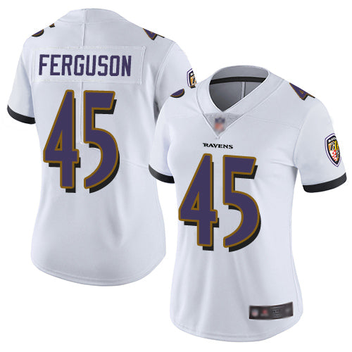 Nike Baltimore Ravens #45 Jaylon Ferguson White Women's Stitched NFL Vapor Untouchable Limited Jersey Womens