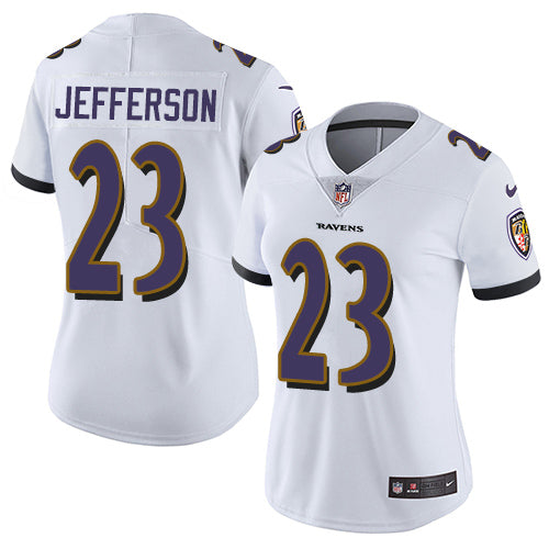 Nike Baltimore Ravens #23 Tony Jefferson White Women's Stitched NFL Vapor Untouchable Limited Jersey Womens