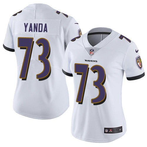 Nike Baltimore Ravens #73 Marshal Yanda White Women's Stitched NFL Vapor Untouchable Limited Jersey Womens