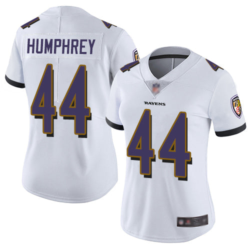 Nike Baltimore Ravens #44 Marlon Humphrey White Women's Stitched NFL Vapor Untouchable Limited Jersey Womens
