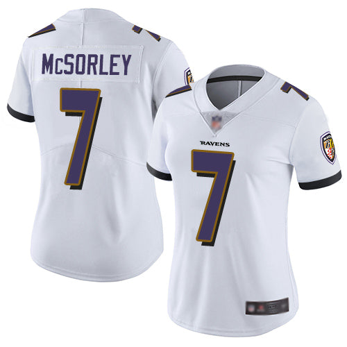 Nike Baltimore Ravens #7 Trace McSorley White Women's Stitched NFL Vapor Untouchable Limited Jersey Womens