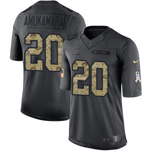 Nike Chicago Bears #20 Prince Amukamara Black Youth Stitched NFL Limited 2016 Salute to Service Jersey Youth