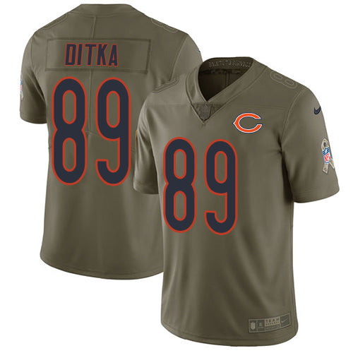 Nike Chicago Bears #89 Mike Ditka Olive Youth Stitched NFL Limited 2017 Salute to Service Jersey Youth
