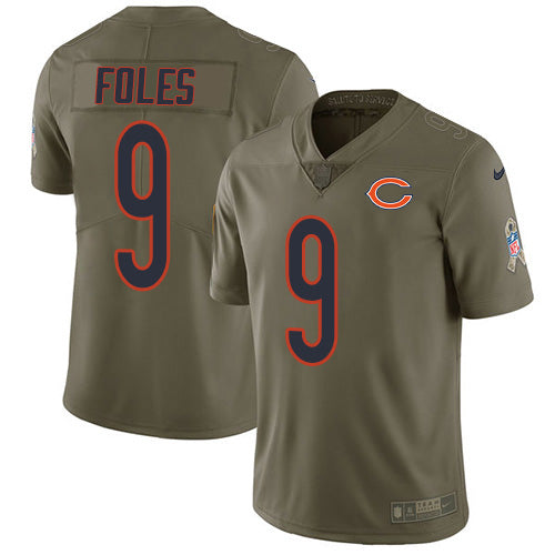 Nike Chicago Bears #9 Nick Foles Olive Youth Stitched NFL Limited 2017 Salute To Service Jersey Youth