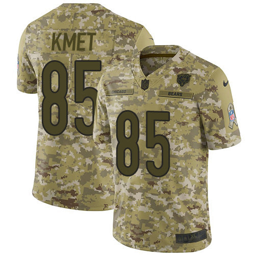 Nike Chicago Bears #85 Cole Kmet Camo Youth Stitched NFL Limited 2018 Salute To Service Jersey Youth
