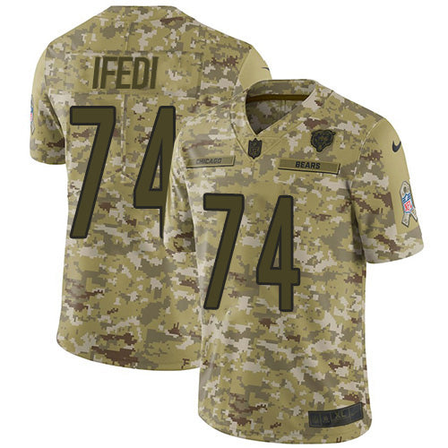 Nike Chicago Bears #74 Germain Ifedi Camo Youth Stitched NFL Limited 2018 Salute To Service Jersey Youth