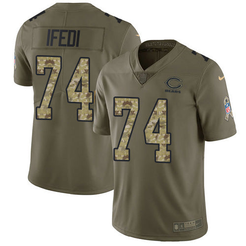 Nike Chicago Bears #74 Germain Ifedi Olive/Camo Youth Stitched NFL Limited 2017 Salute To Service Jersey Youth
